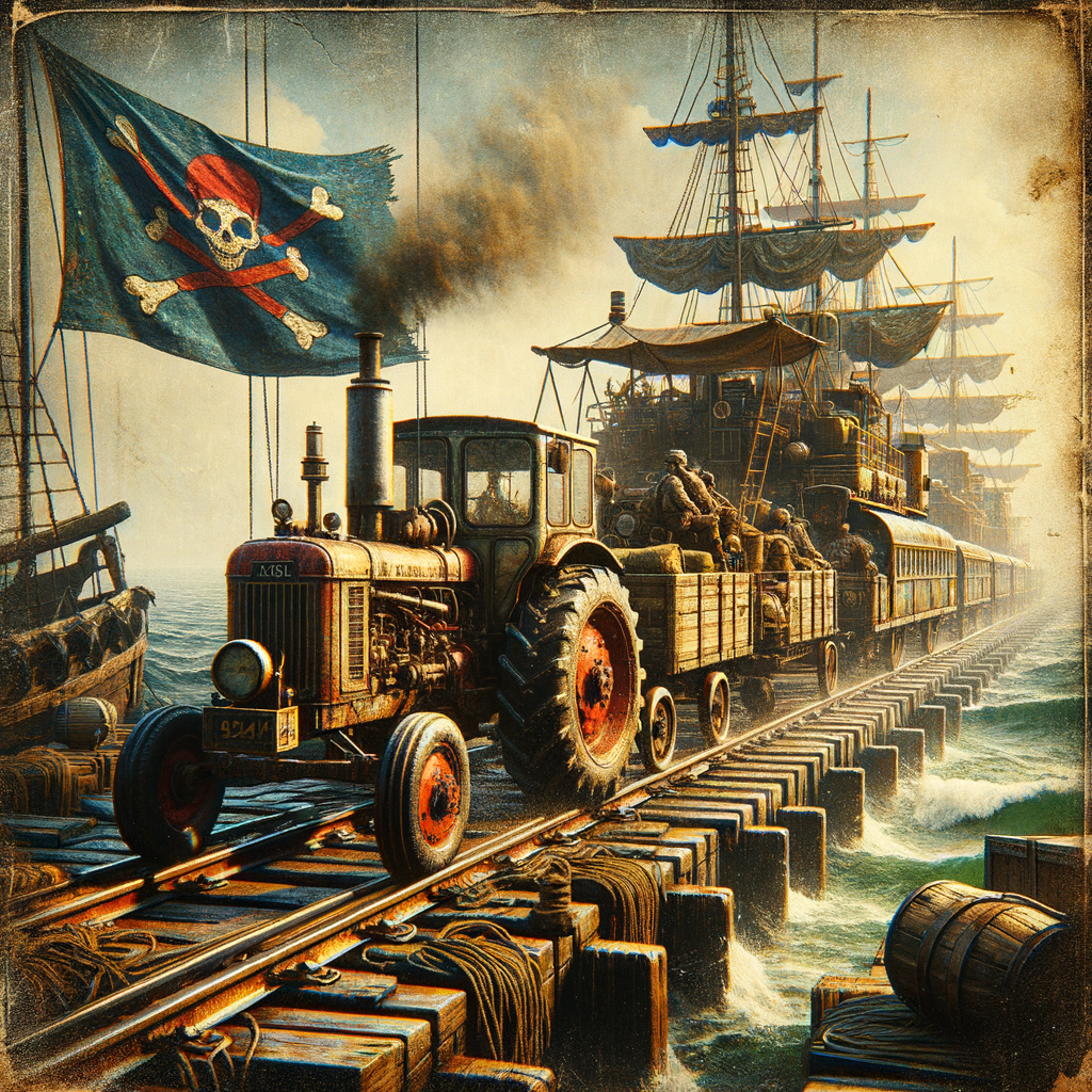 Tractor Towing Train Expedition